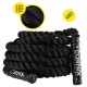Канат тренувальний Cornix Battle Rope 9 м для кросфіту XR-0573 Black