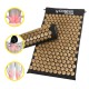 Килимок акупунктурний з валиком Cornix Classic Mat Аплікатор Кузнєцова XR-0494 Black/Gold