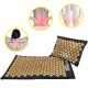 Килимок акупунктурний з подушкою Cornix Premium Mat Аплікатор Кузнєцова XR-0562 Black/Gold