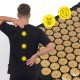 Килимок акупунктурний з подушкою Cornix Premium Mat Аплікатор Кузнєцова XR-0562 Black/Gold