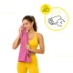Рушник спортивний Cornix 180 x 100 см з мікрофібри XR-0557 Pink