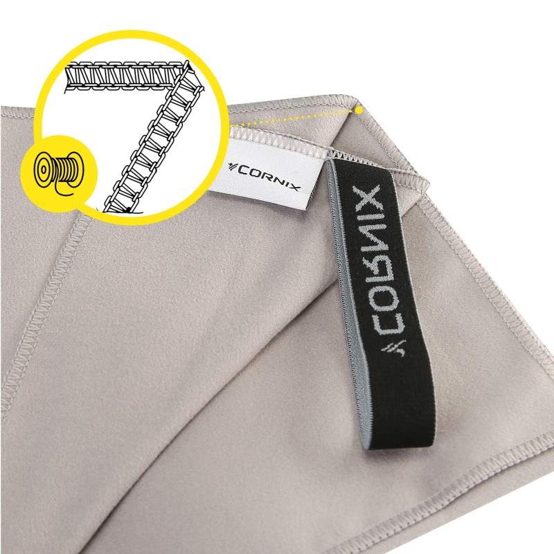 Рушник спортивний Cornix 180 x 100 см з мікрофібри XR-0559 Grey