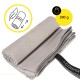 Рушник спортивний Cornix 180 x 100 см з мікрофібри XR-0559 Grey