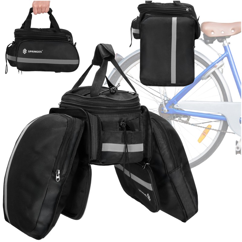 Сумка-штани велосипедна Springos 8 л BA0091 Black