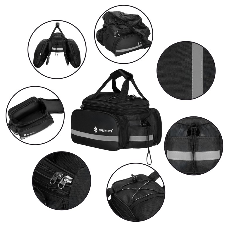 Сумка-штани велосипедна Springos 8 л BA0091 Black