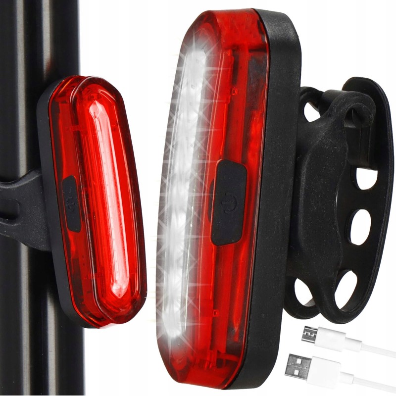 Велосипедний ліхтар Springos задній USB, акумуляторний BA0057