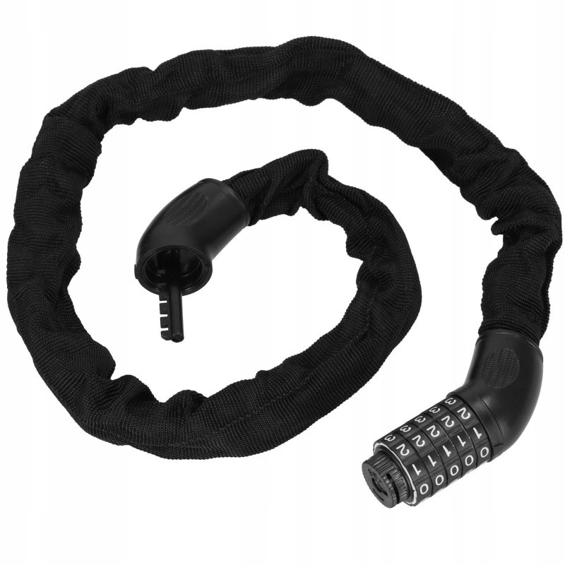 Велосипедний замок Springos ланцюг 90 см на код BA0028 Black