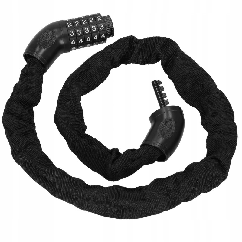 Велосипедний замок Springos ланцюг 90 см на код BA0028 Black