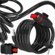 Велисипедний замок Springos трос 80 см під ключ BA0027 Black
