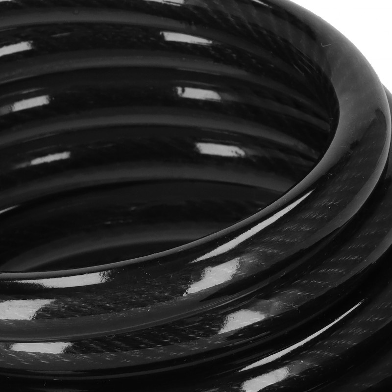 Велисипедний замок Springos трос 80 см під ключ BA0027 Black