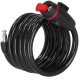 Велисипедний замок Springos трос 80 см під ключ BA0027 Black